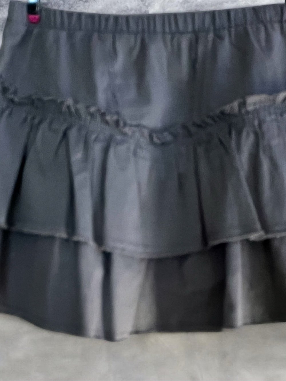 Grey Tiered denim Ruffle Skirt - Women
